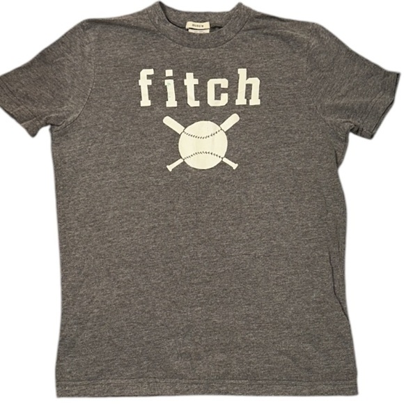 Abercrombie Kids Baseball T Shirt Muscle Fit Size Large Flaw Green Mark/Cracking - Picture 1 of 8
